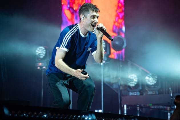 November 18, 2025, London, United Kingdom: Dan Smith of Bastille seen performing live on stage during their UK tour. Bastille Performed at London O2 Arena UK as the last night of their From All Sides Songs from the First 15 years, UK Tour on 18th November 2025.Bastille are Dan Smith, Will Farquarson, Kyle Simmons and Chris Wood, The Band Bastille was also joined by guest touring musicians. London United Kingdom - ZUMAs197 20251118_aaa_s197_445 Copyright: xBonniexBritainx