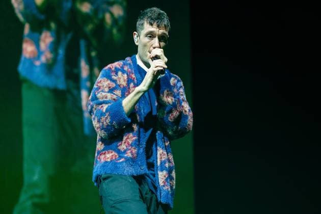 November 18, 2025, London, United Kingdom: Dan Smith of Bastille seen performing live on stage during their UK tour. Bastille Performed at London O2 Arena UK as the last night of their From All Sides Songs from the First 15 years, UK Tour on 18th November 2025.Bastille are Dan Smith, Will Farquarson, Kyle Simmons and Chris Wood, The Band Bastille was also joined by guest touring musicians. London United Kingdom - ZUMAs197 20251118_aaa_s197_446 Copyright: xBonniexBritainx