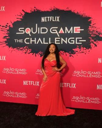 November 18, 2025, Hollywood, California, USA: Perla Figueroa on the red carpet of the Netflix Squid Game: The Challenge Finale on Tuesday, November 18, 2025 at the Egyptian Theatre in Hollywood, California. JAVIER ROJAS PI Hollywood USA - ZUMAp124 20251118_zaa_p124_018 Copyright: xJavierxRojasx
