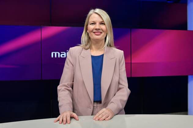 Annett Meiritz in der ARD-Talkshow maischberger im Studio Berlin Adlershof. Berlin, 18.11.2025