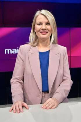 Annett Meiritz in der ARD-Talkshow maischberger im Studio Berlin Adlershof. Berlin, 18.11.2025