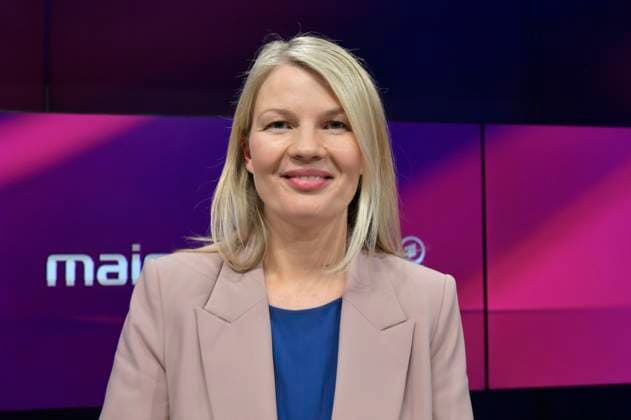 Annett Meiritz in der ARD-Talkshow maischberger im Studio Berlin Adlershof. Berlin, 18.11.2025