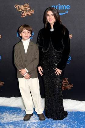 Paolo Caluano und Rita Longordo bei der Premiere des Amazon Prime Video Films Natale senza Babbo im Cinema Adriano. Rom, 18.11.2025
