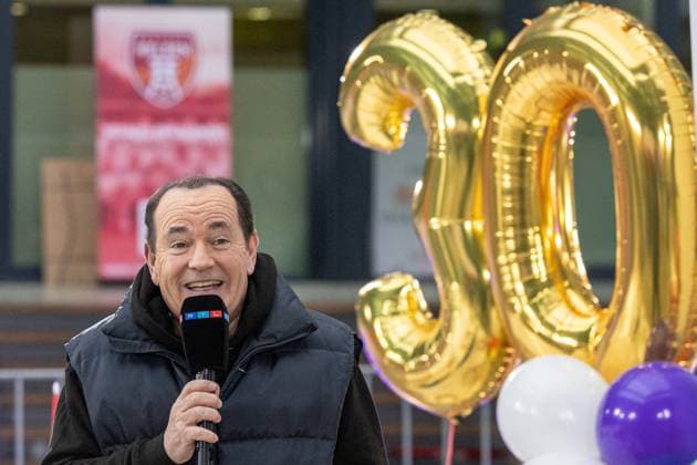 Pressetermin zum RTL Spendenmarathon in Köln, 19.11.2025. Ansprache von Wolfram KONS - In der RTL-Zentrale in Köln-Deutz präsentieren Joey Kelly und Wolfram Kons die 24H GEBURTSTAGS-CHALLENGE zum 30. RTL-SPENDENMARATHON. Die 24-Stunden-Aktion mit 20 Firmenteams unterstützt die STIFTUNG RTL WIR HELFEN KINDERN E. V. und begleitet den Jubiläums-Spendenmarathon, der seit 1996 mehr als 306 Millionen Euro für Kinderhilfsprojekte gesammelt hat. Köln Deutz Nordrhein-Westfalen Deutschland Copyright: xBonn.digitalx