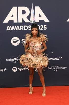 November 19, 2025: TKAY MAIDZA attends the 2025 ARIA Awards at the Hordern Pavilion on November 19, 2025 in Sydney, NSW Australia - ZUMAa155 20251119_aaa_a155_101 Copyright: xChristopherxKhouryx