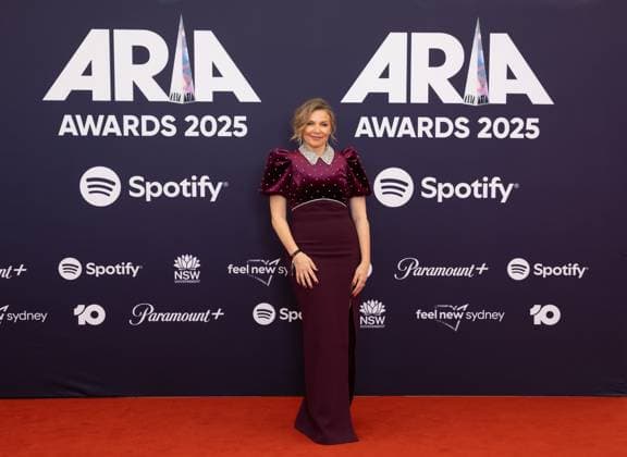 ARIA AWARDS 2025, Justine Clarke poses for a photo during the 2025 ARIA Awards at Hordern Pavilion in Sydney, Wednesday, November 19, 2025. ( NO ARCHIVING SYDNEY NEW SOUTH WALES AUSTRALIA  Copyright: xSITTHIXAYxDITTHAVONGx 20251120180691079926