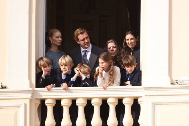Balcony Palace during the Monaco National Day Celebrations NO TABLOIDS WEB & PRINT, BILDZEITUNG OUT, BILD.DE OUT, NO DAILY MAIL, NO DAILY MAIL GROUP, NO VOICI, NO CLOSER, NO PUBLIC Princess Charlotte, Princess Stephanie, Caroline, of Monaco,Andrea Casiraghi, Tatiana Santo Domingo ,Pierre Casiraghi, Beatrice Borromeo ,Louis Ducruet at the Balcony Palace during the Monaco National Day Celebrations, on November 19 TH 2025 Copyright: xFabricexChasseryx
