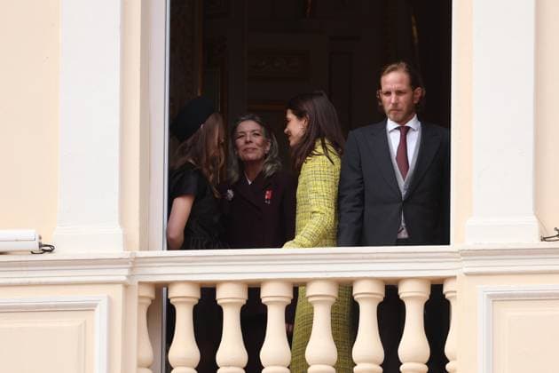 Balcony Palace during the Monaco National Day Celebrations NO TABLOIDS WEB & PRINT, BILDZEITUNG OUT, BILD.DE OUT, NO DAILY MAIL, NO DAILY MAIL GROUP, NO VOICI, NO CLOSER, NO PUBLIC Princess Charlotte, Princess Stephanie, Caroline, of Monaco,Andrea Casiraghi, Tatiana Santo Domingo ,Pierre Casiraghi, Beatrice Borromeo ,Louis Ducruet at the Balcony Palace during the Monaco National Day Celebrations, on November 19 TH 2025 Copyright: xFabricexChasseryx