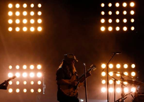 Chris Stapleton performs at the 59th CMA Awards at the Bridgestone Arena in Nashville, Tennessee, on Wednesday, November 19, 2025.  NAS202511192030 JOHNxANGELILLO