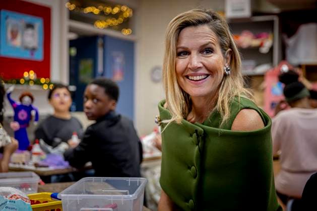 20-11-2025 Amsterdam Queen Maxima, as honorary chair of Meer Muziek in de Klas (More Music in the Classroom), visited the Mobiel school in Amsterdam. The school band performs during the annual Christmas Music Gala, which raises awareness of the importance of music and creative education. Â  Copyright: xPPEx