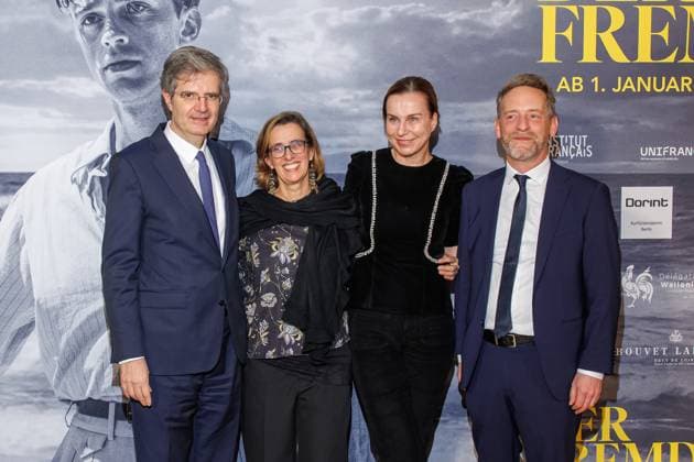 Eröffnungsgala - 25. Französischen Filmwoche - Francois Delattre, Barbara von Wnuk-Lipinski und Thomas Michelon bei der Eröffnungsgala der 25. Französischen Filmwoche im Delphi Filmpalast mit dem Film Der Fremde am 20.11.2025 in Berlin. Copyright: xEventpressxKochanx