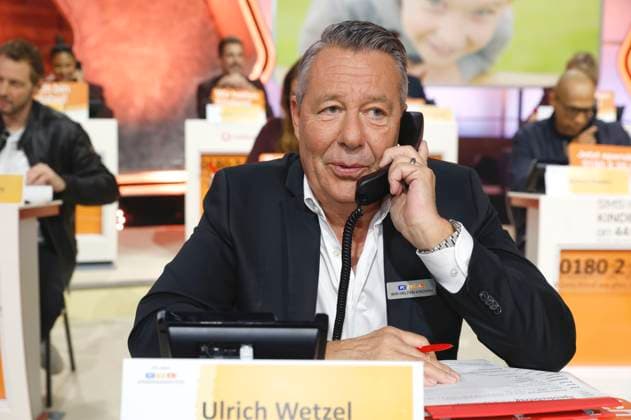 Ulrich Wetzel beim 30. RTL-Spendenmarathon 2025 im Studio 8 der EMG Studios. Hürth, 20.11.2025