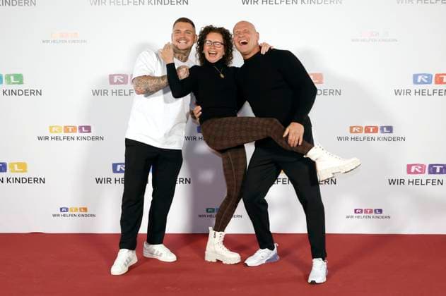 Nico Legat, Alexandra Legat und Thorsten Legat beim 30. RTL-Spendenmarathon 2025 im Studio 8 der EMG Studios. Hürth, 20.11.2025