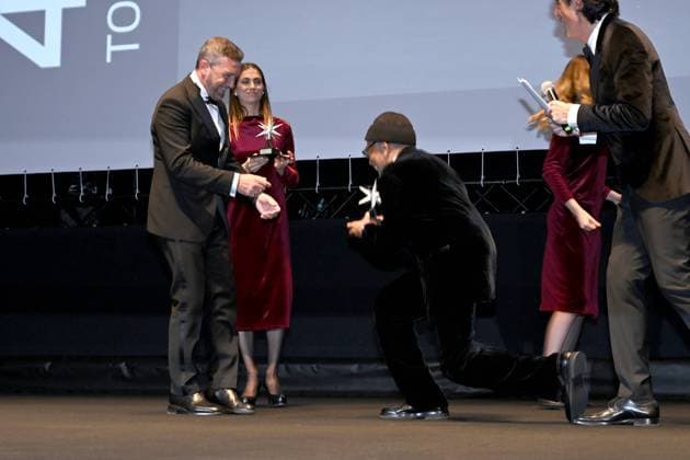 Turin Film Festival 2025, Opening Night - Awards Ceremony. Pictured: Spike Lee, Antonio Banderas, Giulio Base  Copyright: xMaurizioxD Avanzox xipa-agency.netx xDxAvanzo xMangiarottix IPA_Agency_IPA68227462