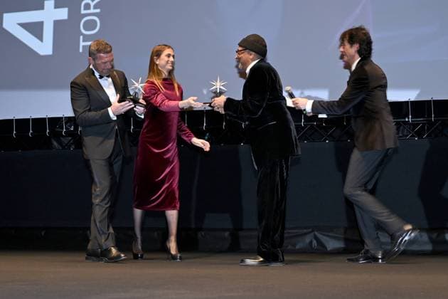 Turin Film Festival 2025, Opening Night - Awards Ceremony. Pictured: Spike Lee, Antonio Banderas, Giulio Base  Copyright: xMaurizioxD Avanzox xipa-agency.netx xDxAvanzo xMangiarottix IPA_Agency_IPA68227466