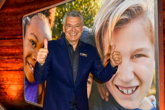 ABB Jürgen Juergen Hingsen ex 10 Kaempfer zu Gast am Spendentelefon im RTL Studio beim Charity zum 30.Geburtstag des RTL Spendenmarathon - wir helfen Kindern bei RTL Deutschland am 21.11.2025 2.Spendentag in Koeln Deutz NRW Deutschland