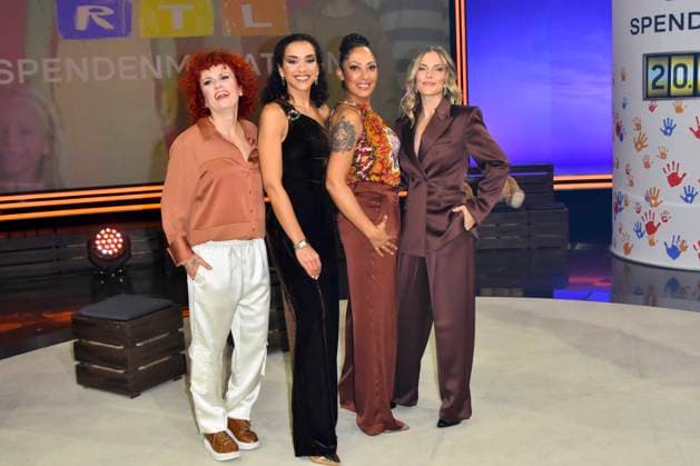 ABB No Angels, Sandy Moelling, Nadia Benaissa, Lucy Diakovska, Jessica Wahls zu Gast im RTL Studio beim Charity zum 30.Geburtstag des RTL Spendenmarathon - wir helfen Kindern bei RTL Deutschland am 21.11.2025 2.Spendentag in Koeln Deutz NRW Deutschland