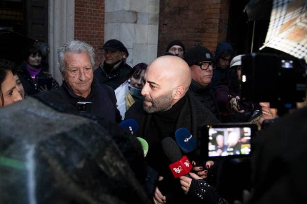 Milan, Ornella Vanoni s funeral in the church of San Marco in the Brera district. Pictured: Giuliano Sangiorgi  Copyright: xFrancescoxEnriquezx xipa-agency.netx xPoolxEmanuelexDexCarlixexFrancesx IPA_Agency_IPA68335862