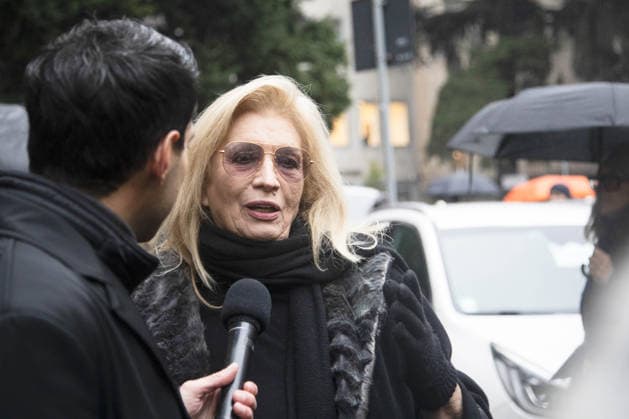 Milan, Ornella Vanoni s funeral in the church of San Marco in the Brera district. Pictured: Iva Zanicchi.  Copyright: xFrancescoxEnriquezx xipa-agency.netx xPoolxEmanuelexDexCarlixexFrancesx IPA_Agency_IPA68336267