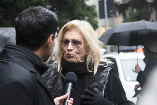 Milan, Ornella Vanoni s funeral in the church of San Marco in the Brera district. Pictured: Iva Zanicchi.  Copyright: xFrancescoxEnriquezx xipa-agency.netx xPoolxEmanuelexDexCarlixexFrancesx IPA_Agency_IPA68336271