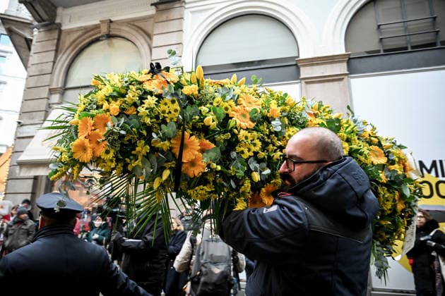 November 24, 2025, Milan, Mi, italy: Ornella Vanoni s burial chamber in Milan Nov 24th 2025 Milan italy  - ZUMAa289 20251124_zia_a289_121 Copyright: xNicolaxMarfisi Agfx