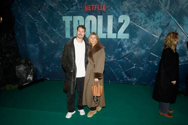 Premiere Troll 2 Oslo 20251124. Ankommer rod loper under premieren av storfilmen Troll 2 pa Colosseum kino mandag kveld. Foto: Thomas Fure NTB Oslo Norge pZFPFrbHEPg EDITORIAL USE ONLY Ref:pZFPFrbHEPg.jpg Copyright: xThomasxFurex xNTBx