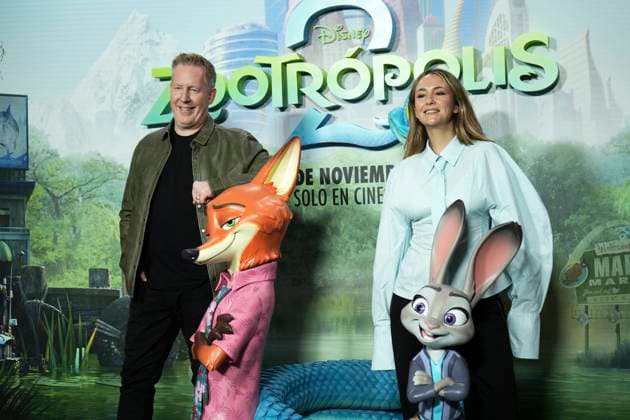 Jared Bush and Rigoberta Bandini at photocall film Zootropolis 2 in Madrid on Tuesday, 25 November 2025 Cordon Press 