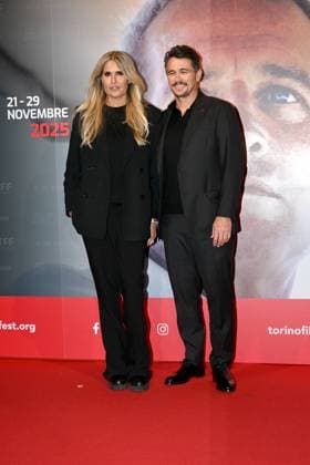43rd Turin Film Festival 2025, Day 4 - Photocall 127 Hours. Pictured: Tiziana Rocca, James Franco  Copyright: xMaurizioxD Avanzox xipa-agency.netx xDxAvanzo xMangiarottix IPA_Agency_IPA68362224