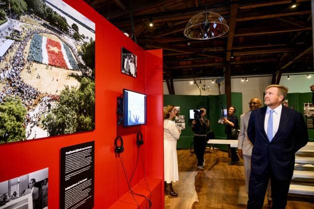 Amsterdam, The Netherlands, 2025-11-25 14:14:36 AMSTERDAM, 25-11-2025, Suriname Museum. King Willem-Alexander opens the Suriname Museum in Amsterdam on the 50th anniversary of the Republic of Suriname. The Suriname Museum is an initiative of the Our Suriname Association, which aims to bring together knowledge about Suriname s history, society, and culture in a central location. PHOTO: NLBeeld Patrick van Emst Credit: NL Beeld Patrick van Emst  Copyright: xx x