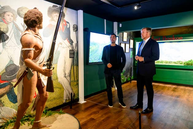 25-11-2025 Amsterdam King Willem-Alexander attend the opening of the Suriname Museum in Amsterdam, marking the fiftieth anniversary of the Republic of Suriname. Â  Copyright: xPPEx