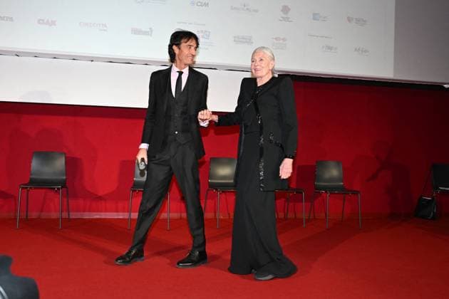 43rd Turin Film Festival - Awarding of The Mole Stella to Vanessa Redgrave Giulio Base, Vanessa Redgrave during the 43rd Turin Film Festival - Awarding of The Mole Stella to Vanessa Redgrave. Day 4 - Mole Stars Award to Vanessa Redgrave. Turin, Italy on November 25, 2025. Photo by Maurizio D Avanzo MD Photo IPA ABACAPRESS.COM Turin Italy  Copyright: xIPA ABACAx