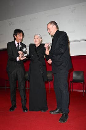 43rd Turin Film Festival - Awarding of The Mole Stella to Vanessa Redgrave Vanessa Redgrave, Giulio Base, Carlo Gabriel Nero during the 43rd Turin Film Festival - Awarding of The Mole Stella to Vanessa Redgrave. Day 4 - Mole Stars Award to Vanessa Redgrave. Turin, Italy on November 25, 2025. Photo by Maurizio D Avanzo MD Photo IPA ABACAPRESS.COM Turin Italy  Copyright: xIPA ABACAx