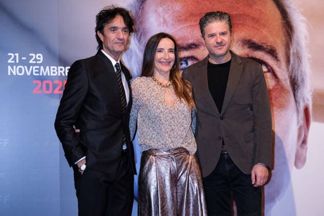 November 26, 2025, Turin, Italy: Giulio Base, Emanuela Rossi and Edoardo Pesce attend the 43rd Torino Film Festival. Turin Italy - ZUMAs197 20251126_aaa_s197_034 Copyright: xDavidexDixLallax