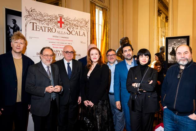 Premiere At La Scala -Lady Macbeth Of The Mtsensk District- Press Conference La Scala Theatre - Milan, Italy Vasily Barkhatov;Riccardo Chailly;Fortunato Ortombina;Sara Jakubiak;Najmiddin Mavlyanov;Olga Shaishmelashvili;Zinovy Margolin Premiere At La Scala -Lady Macbeth Of The Mtsensk District- Press Conference La Scala Theatre - Milan, Italy 26th November 2025  Copyright: xSGPx
