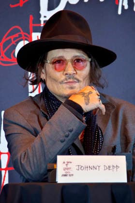 Johnny Depp bei einer Pressekonferenz zu seiner Ausstellung A Bunch of Stuff -Tokyo im NEWoMan Takanawa. Tokio, 27.11.2025