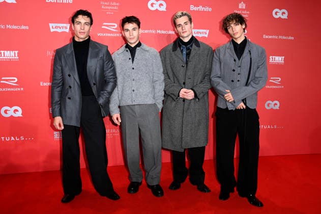 Tim Schaecker, Julien Brown, Luis Freitag und Bene Schulz von den Elevator Boys bei der 27. Verleihung der GQ Men of the Year Awards 2025 im Metropol. Berlin, 27.11.2025
