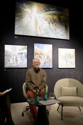 Kerdalo (französischer Künstler Laurent Parcelier, geb. 1962 in Chamalieres) beim Artistalk in der Galerie Cavatina Art Concept, München am 27.11.2025