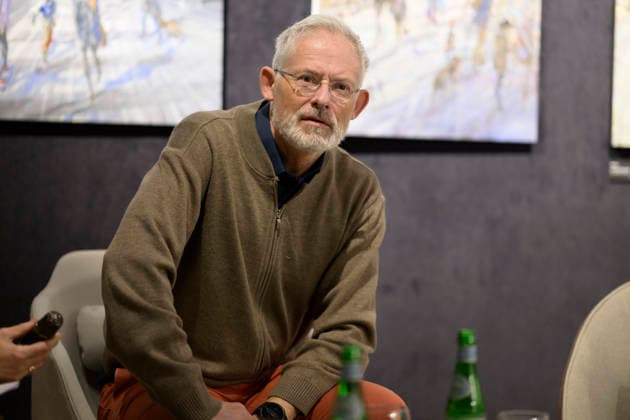 Kerdalo (französischer Künstler Laurent Parcelier, geb. 1962 in Chamalieres) beim Artistalk in der Galerie Cavatina Art Concept, München am 27.11.2025