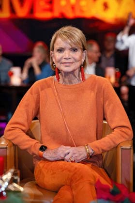 MDR - Riverboat. Schauspielerin Helga Ursula Uschi Glas anläßlich der Aufzeichnung der MDR - Talkshow Riverboat am 28.11.2025 in der Mediacity Leipzig. 20251128ADO0021