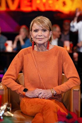 MDR - Riverboat. Schauspielerin Helga Ursula Uschi Glas anläßlich der Aufzeichnung der MDR - Talkshow Riverboat am 28.11.2025 in der Mediacity Leipzig. 20251128ADO0023