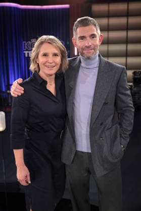 Susan Link und Micky Beisenherz bei der Aufzeichnung der WDR-Talkshow Kölner Treff im WDR Studio BS 3. Köln, 28.11.2025