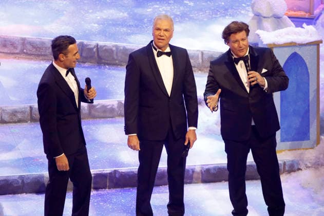 Erol Sander, Dave Kaufmann und Francis Fulton-Smith von Gentleman Forever in der ARD TV-Show Das Adventsfest der 100.000 Lichter 2025 im Congress Center Suhl. Suhl, 29.11.2025