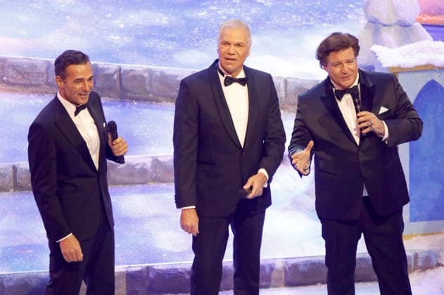 Erol Sander, Dave Kaufmann und Francis Fulton-Smith von Gentleman Forever in der ARD TV-Show Das Adventsfest der 100.000 Lichter 2025 im Congress Center Suhl. Suhl, 29.11.2025