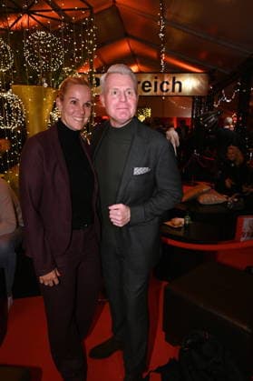 Entertainer Guido Cantz und seine Frau Natalie kommt zur Premiere des 10. Kölner WeihnachtsCircus