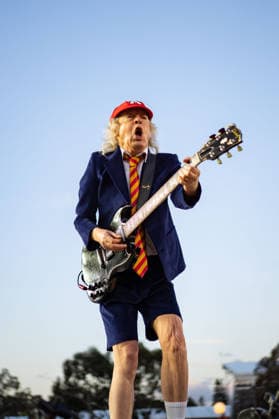 November 30, 2025, Adelaide, South Australia, Australia: AC DC Lead guitarist ANGUS YOUNG on Sunday at the BP Ultimate Adelaide Grand Final. Adelaide Australia - ZUMAf186 20251130_zsp_f186_109 Copyright: xJamesxForresterx