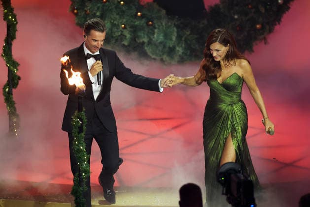 Das Adventsfest der 100.000 Lichter 2025 Moderator Florian Silbereisen mit Andrea Berg. Das Adventsfest der 100.000 Lichter 2025. ARD ORF-Show vom 29.11.2025 im Congress Center Suhl. Thüringen, Deutschland.