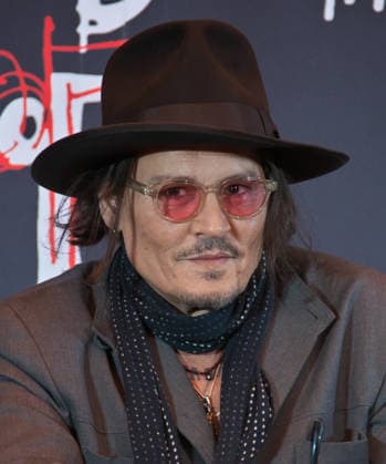 Actor Johnny Depp attends a press conference for his art exhibition A Bunch of Stuff -Tokyo at NEWoMan Takanawa in Tokyo, Japan on November 27, 2025.  aflo_312108079