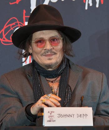 Actor Johnny Depp attends a press conference for his art exhibition A Bunch of Stuff -Tokyo at NEWoMan Takanawa in Tokyo, Japan on November 27, 2025.  aflo_312108080