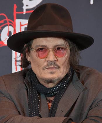 Actor Johnny Depp attends a press conference for his art exhibition A Bunch of Stuff -Tokyo at NEWoMan Takanawa in Tokyo, Japan on November 27, 2025.  aflo_312108086