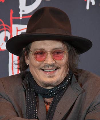 Actor Johnny Depp attends a press conference for his art exhibition A Bunch of Stuff -Tokyo at NEWoMan Takanawa in Tokyo, Japan on November 27, 2025.  aflo_312108087